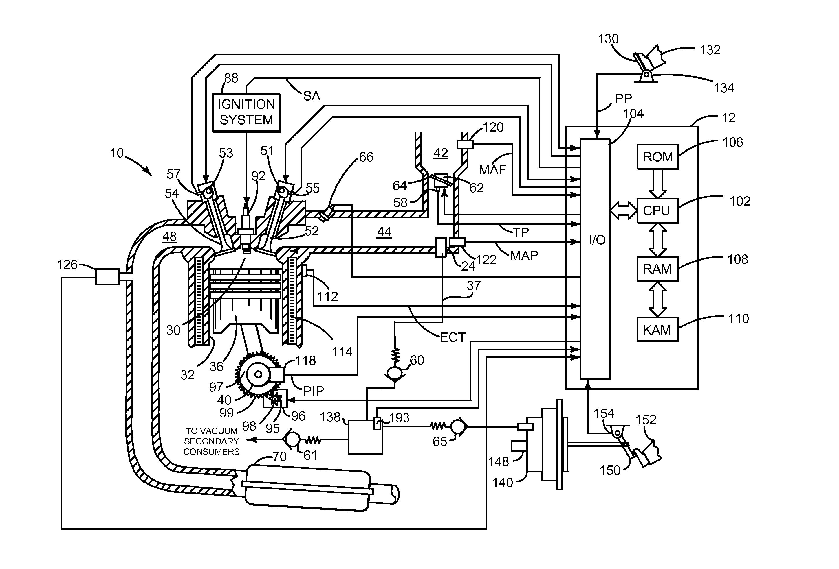 Method and system for providing vacuum for a vehicle