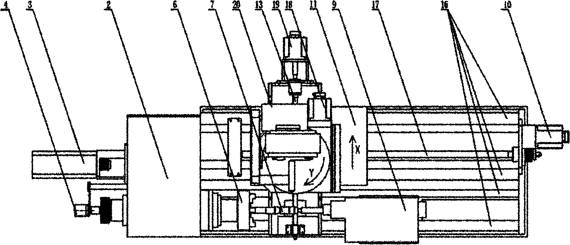 CNC (computerized numerical control) combined turning and grinding machine tool for four-linkage enveloping worms and processing method thereof