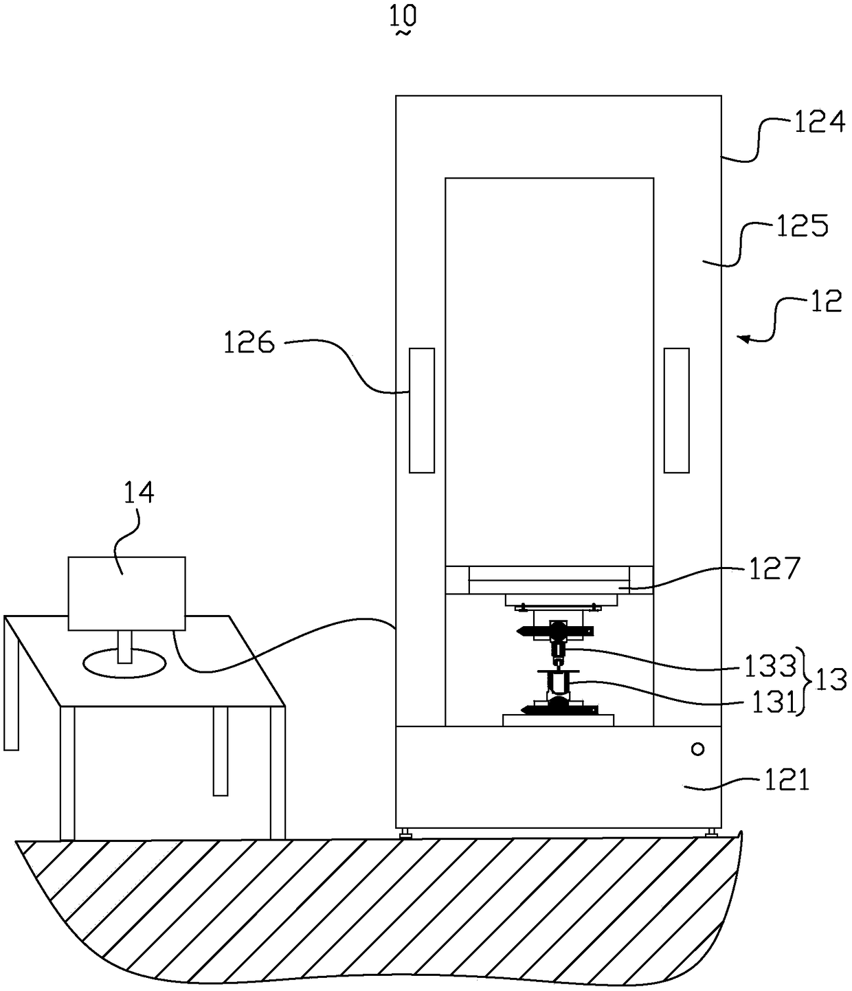 Apparatus and method for testing the welding strength of bolts and nuts