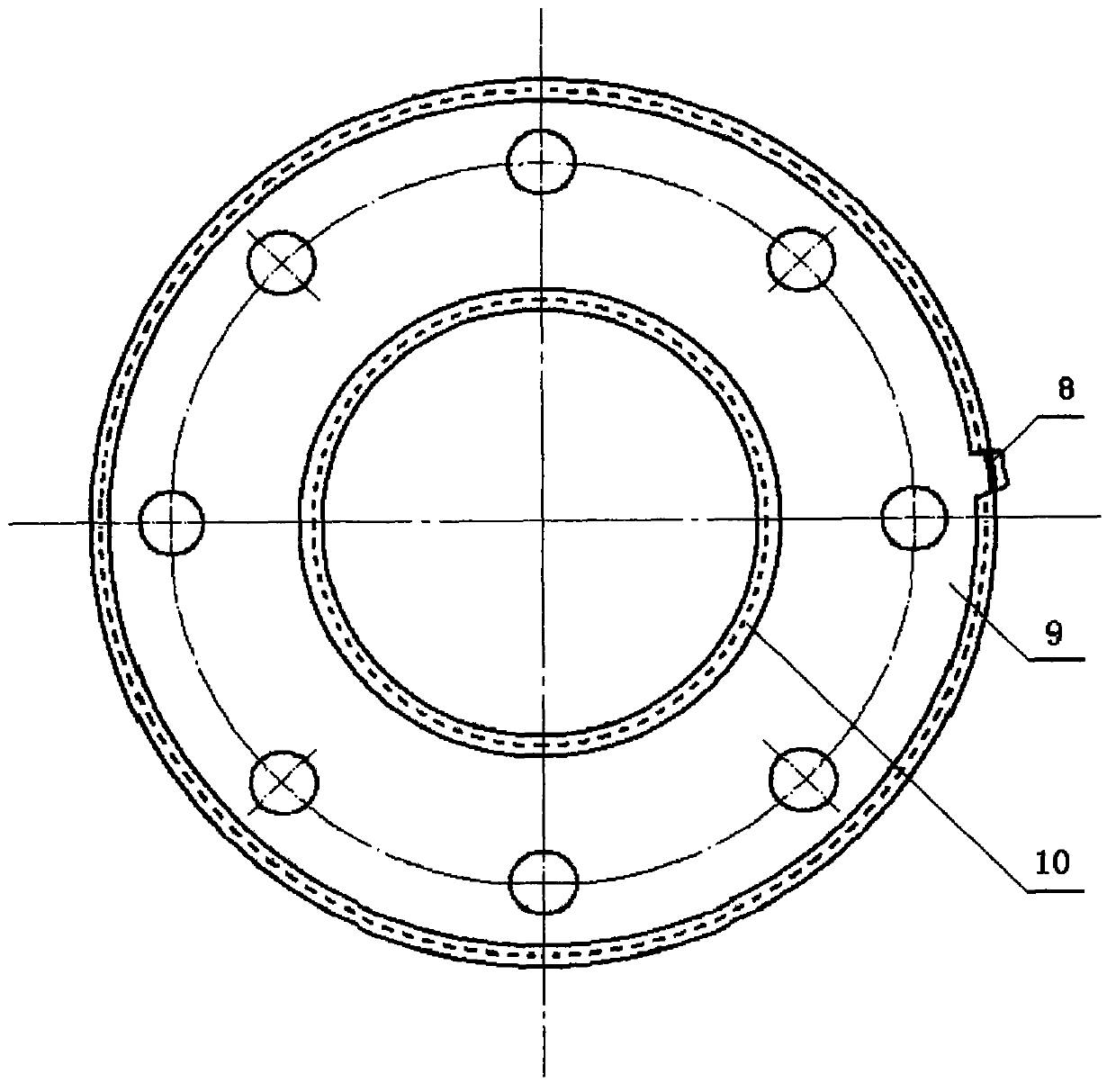 Perforated annular positioning flow choking device