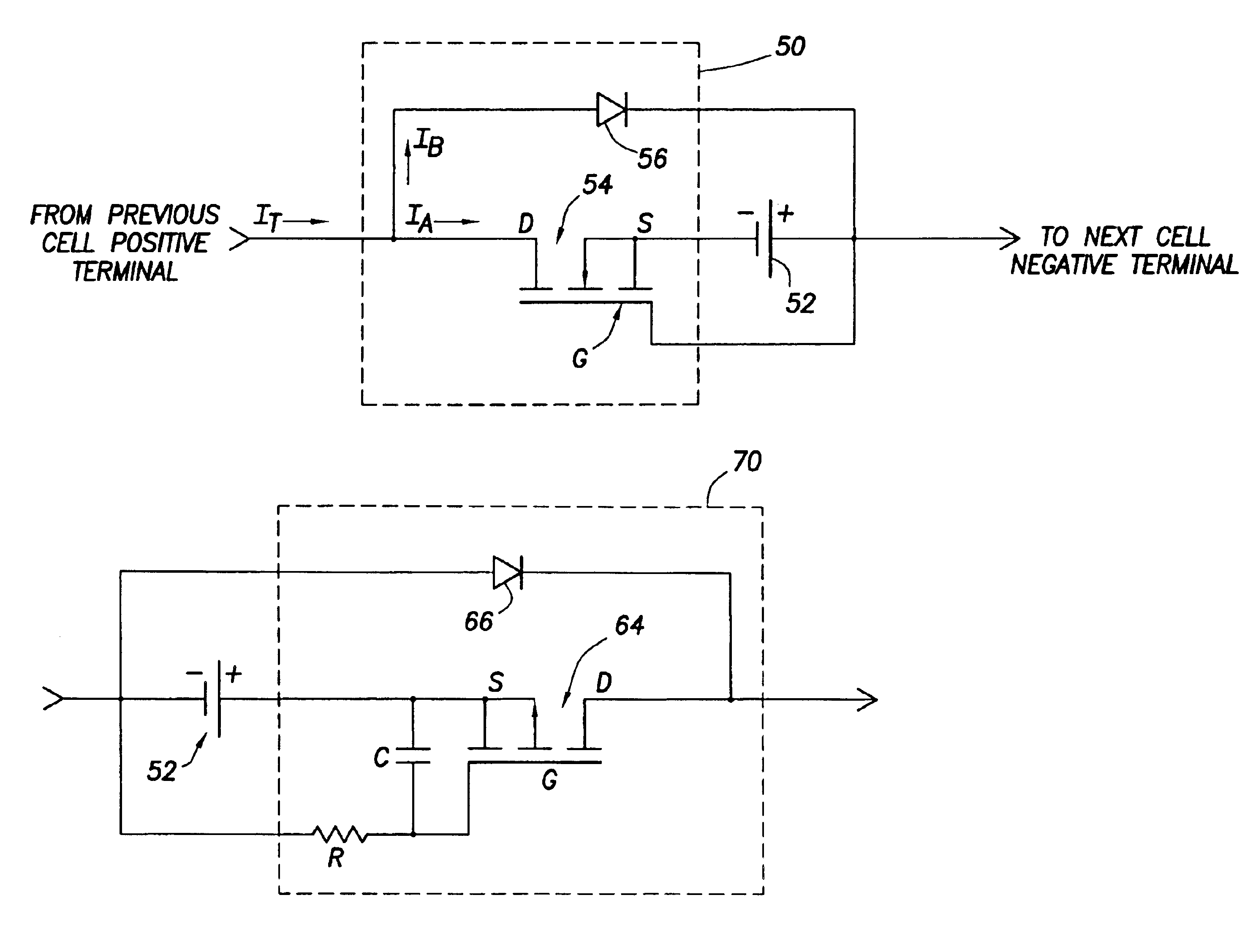 Protection circuit for a battery cell