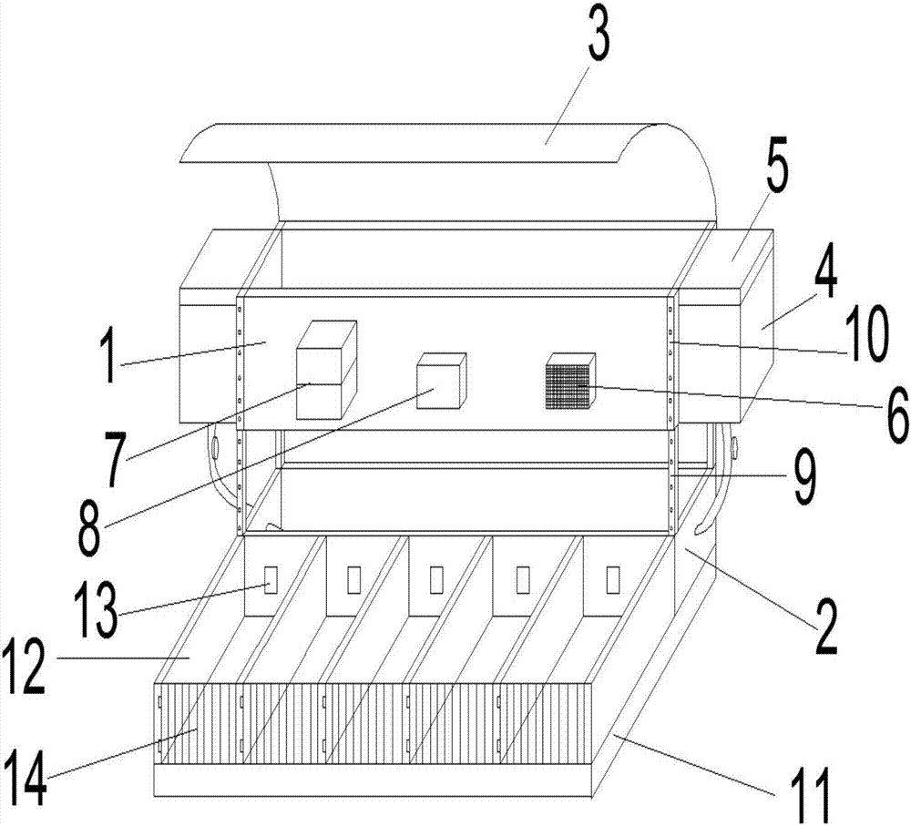 Feeding and drinking device for animal breeding