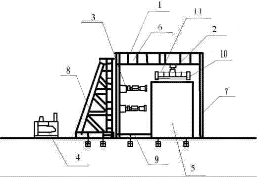 Dynamic and static testing system and method for multifunctional wharf structure