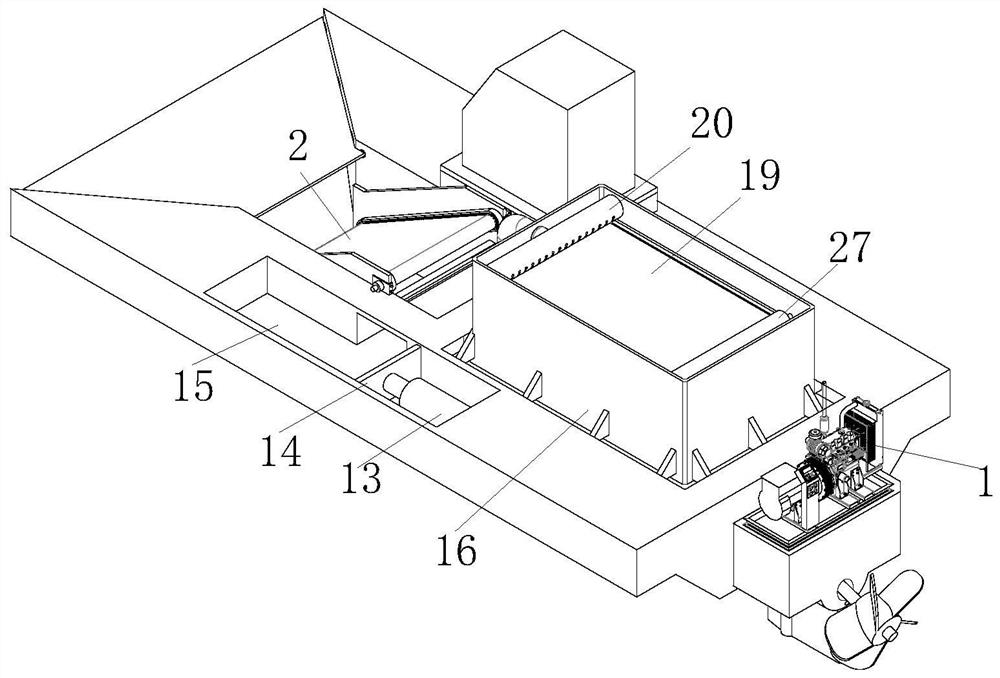 Garbage cleaning sewage purification ship