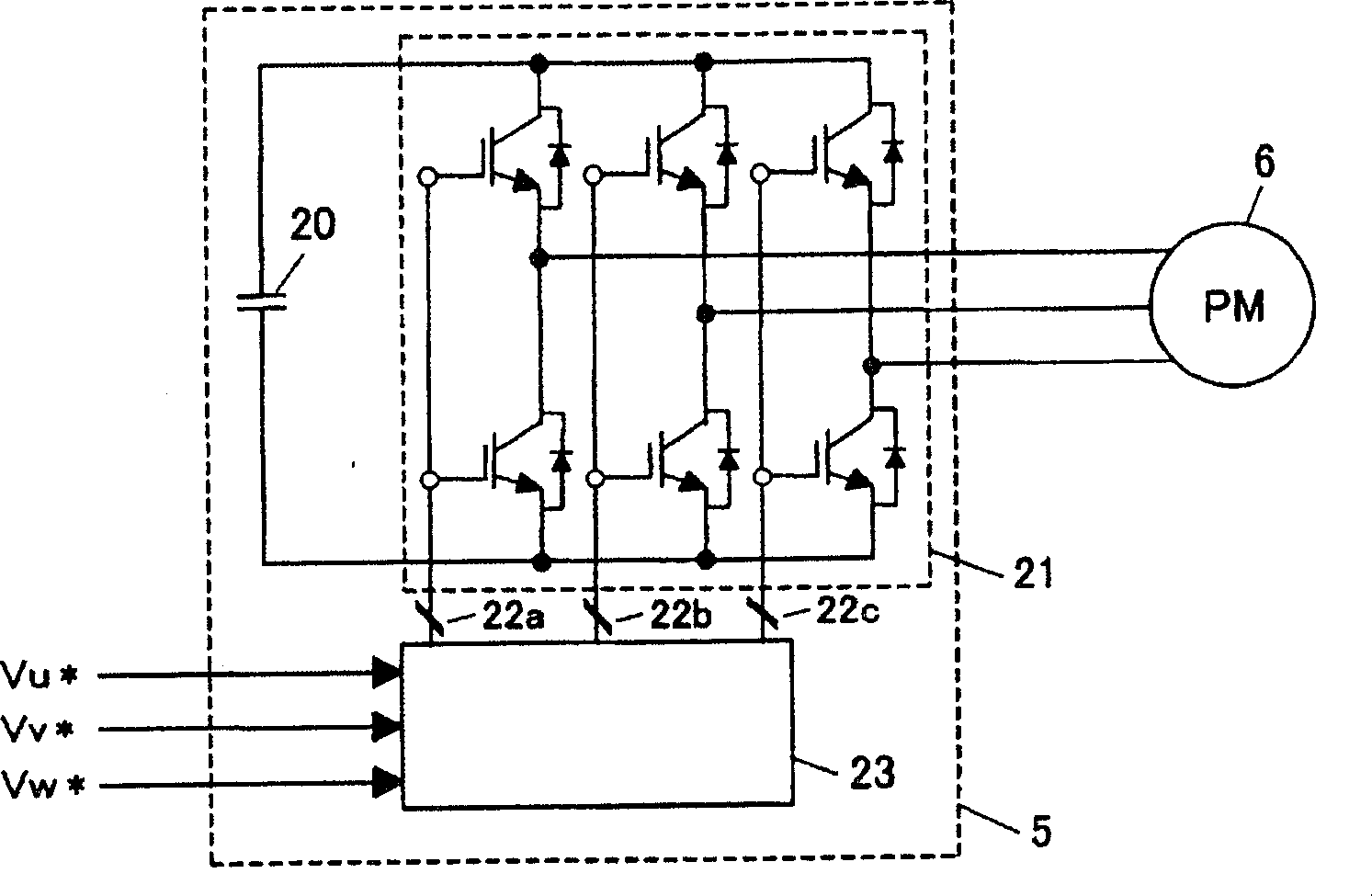 Permanent magnetism synchrounous electromotor control device