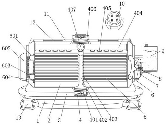 Heat dissipation mechanism for new energy automobile battery management