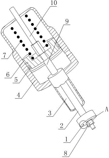 Pressure equalizing bevel angle valve structure of nitrogen-making device