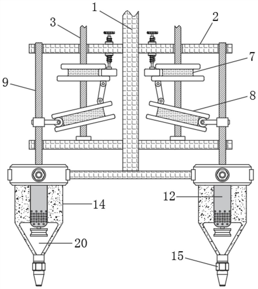 An energy-saving and environment-friendly glue filling device