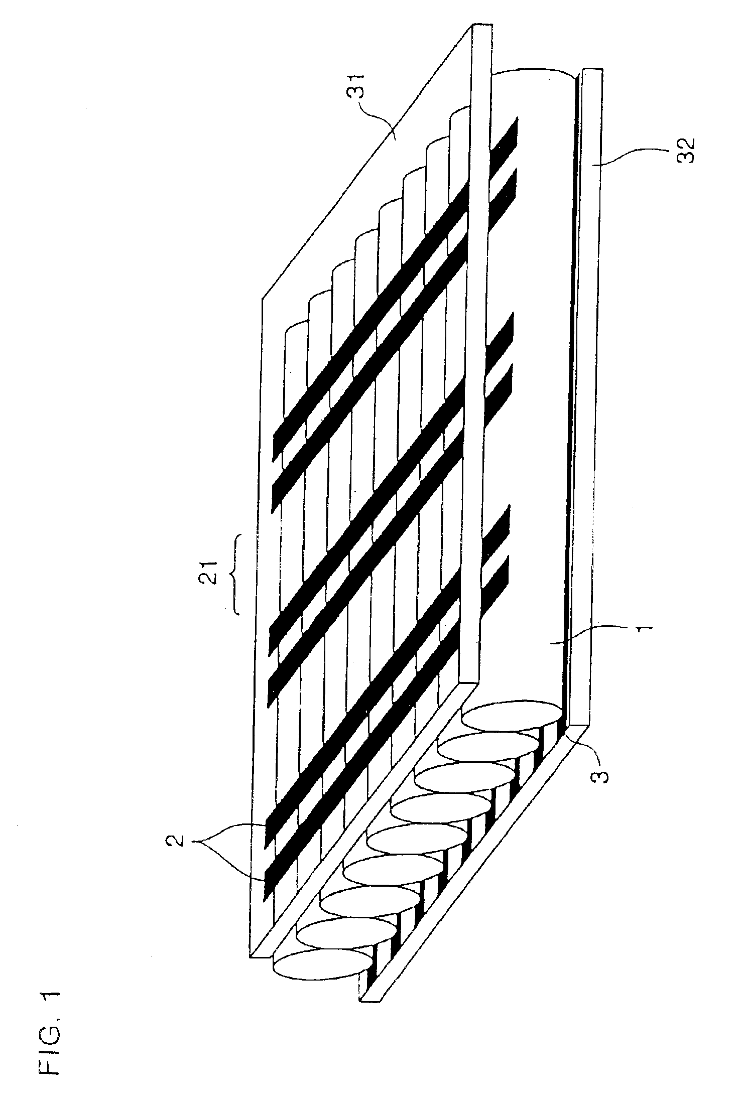 Display device with a plurality of light-emitting tubes arranged in parallel
