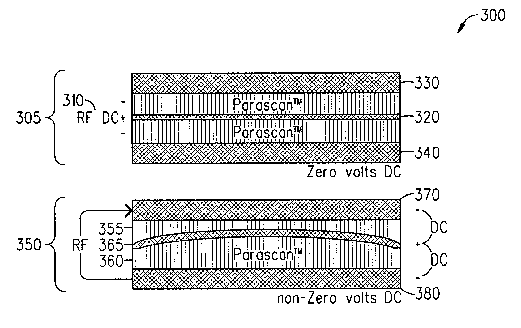Capacitors adapted for acoustic resonance cancellation