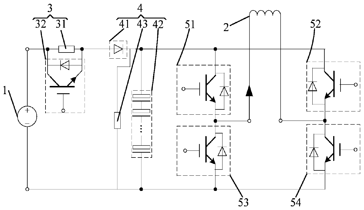 Pre-polarization coil current control system for low-field nuclear paramagnetic resonance and control method thereof