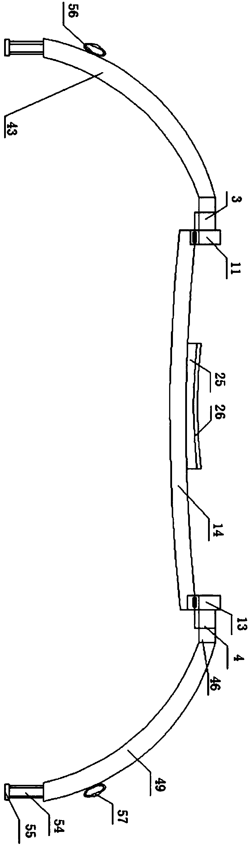 Hemangioma surgical supporting and fixing device and usage method