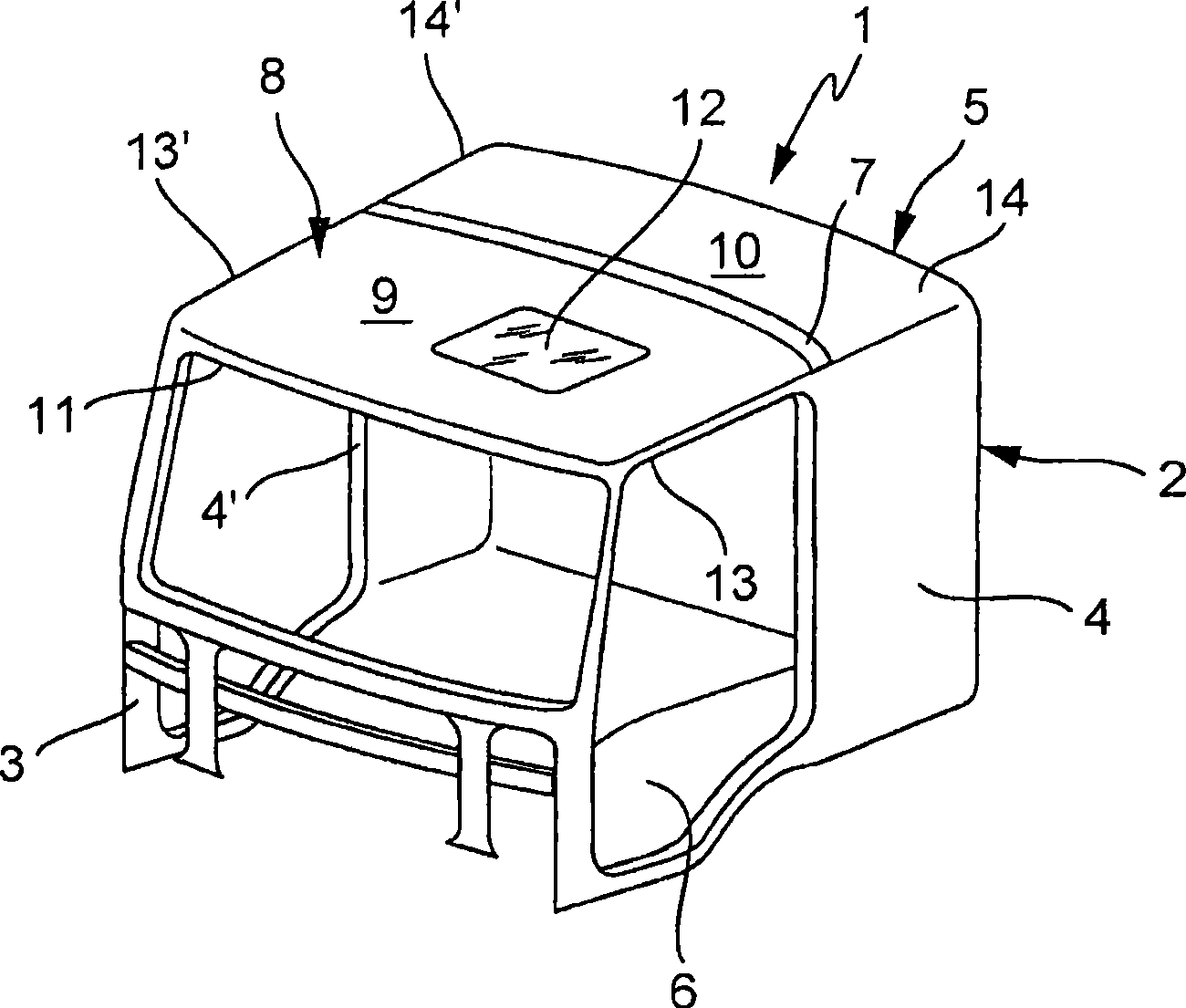 Modularly built driver cab model range