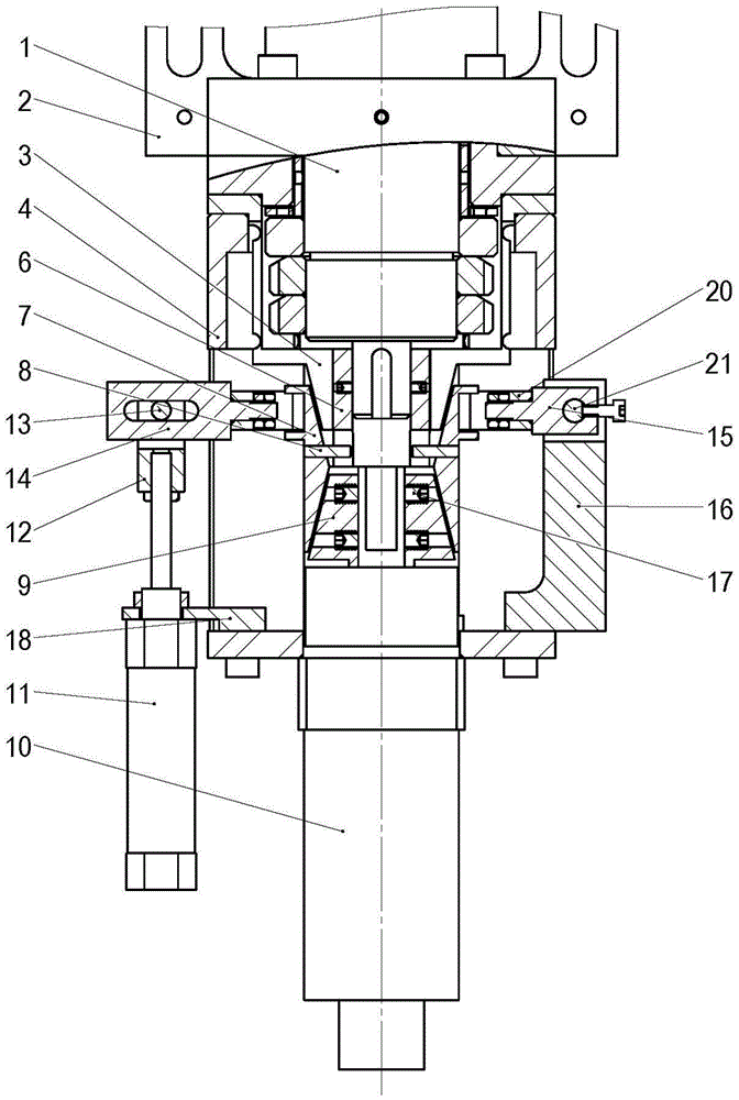 An elastic locking transmission mechanism for a rotating shaft