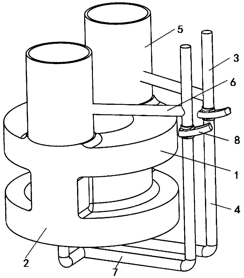 Stepped type pouring device