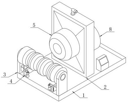 Cable material protective layer continuous coating device