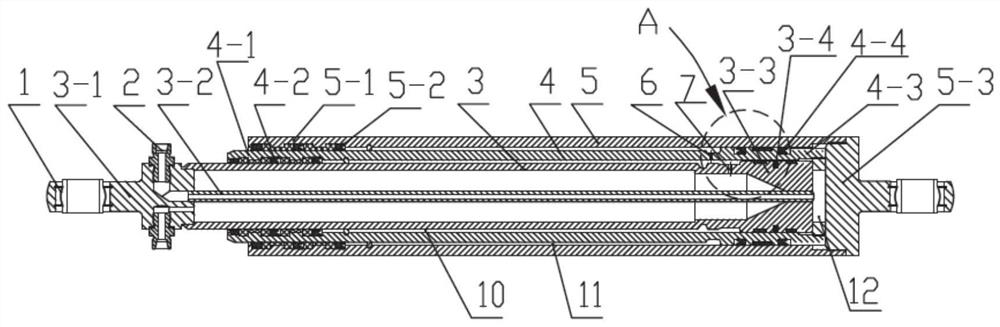 Multi-stage suspension oil cylinder for amphibious vehicle