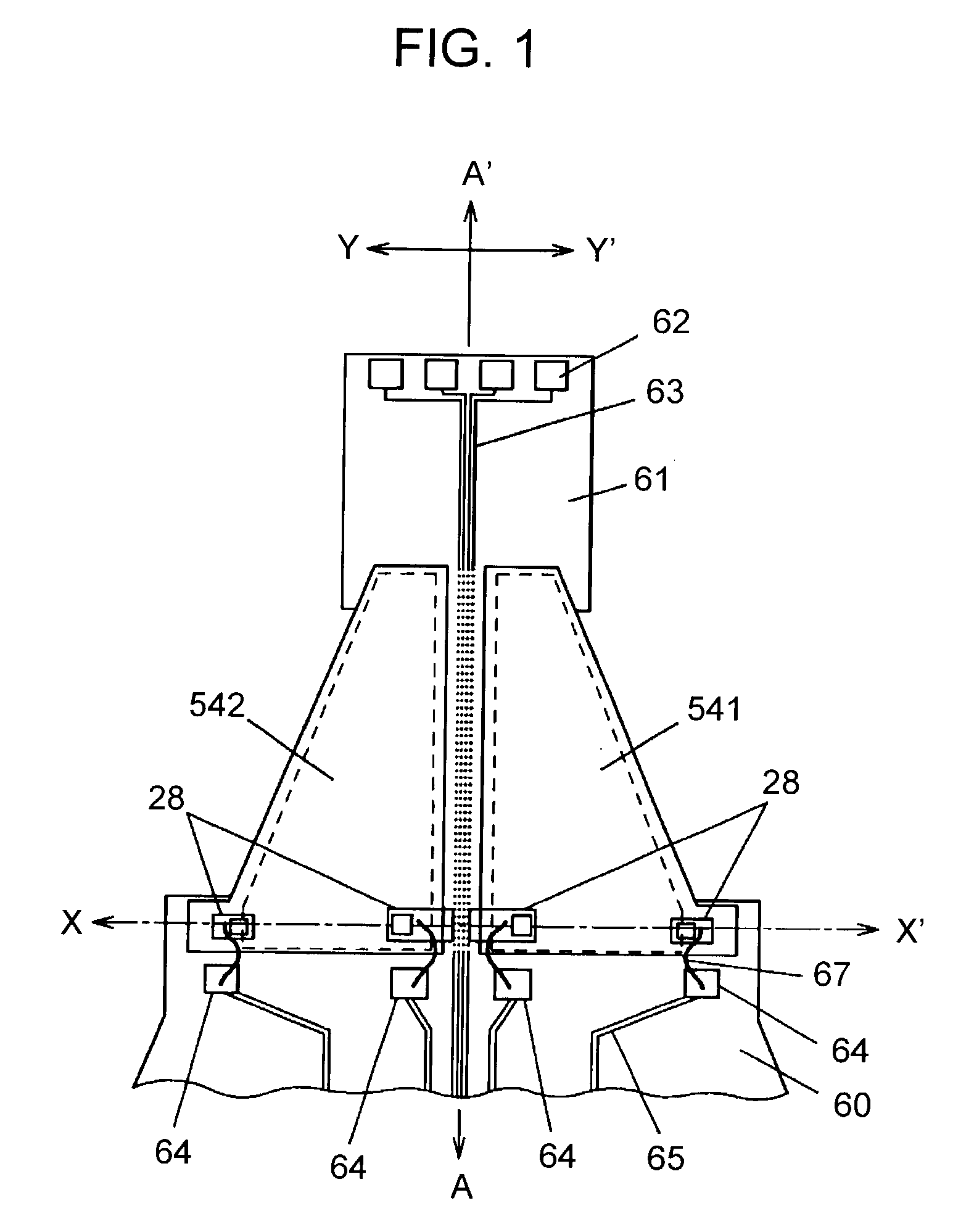 Magnetic disc device piezoelectric actuator with mirror-symmetrical relationship and connection arrangement