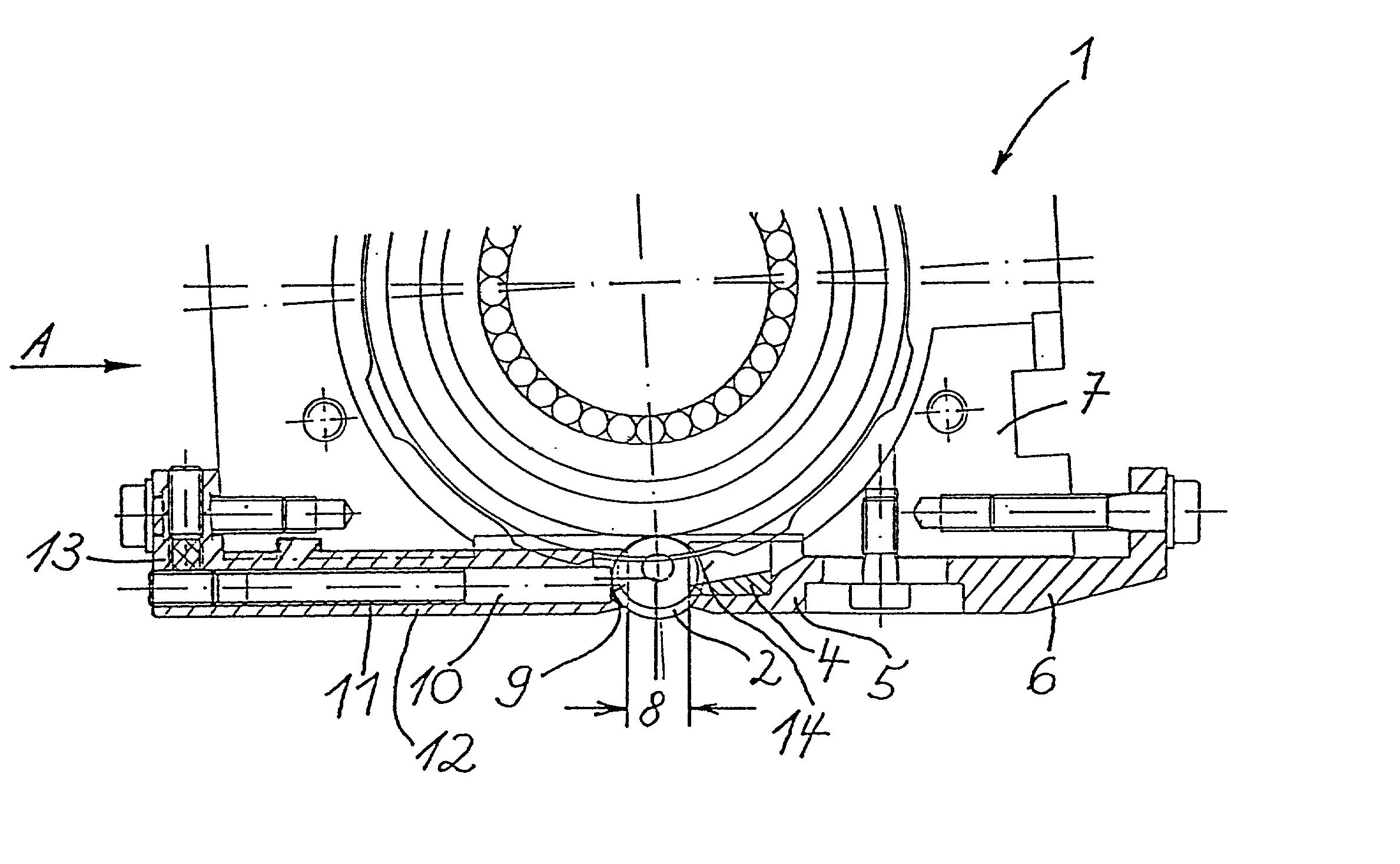 Tool for deep rolling of grooves on crankshaft journals or crank pins