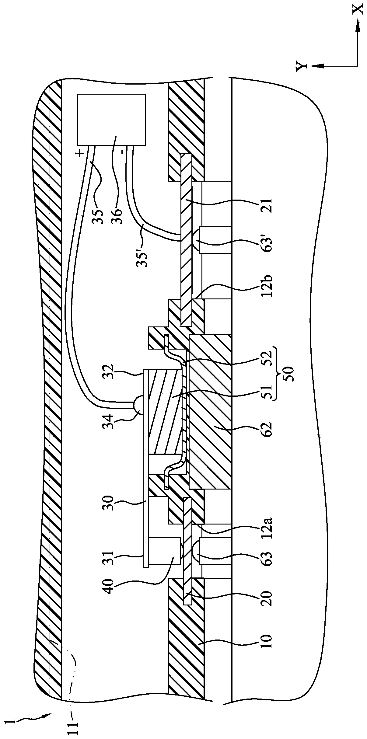 Electronic device with improved connection structure and electronic system thereof