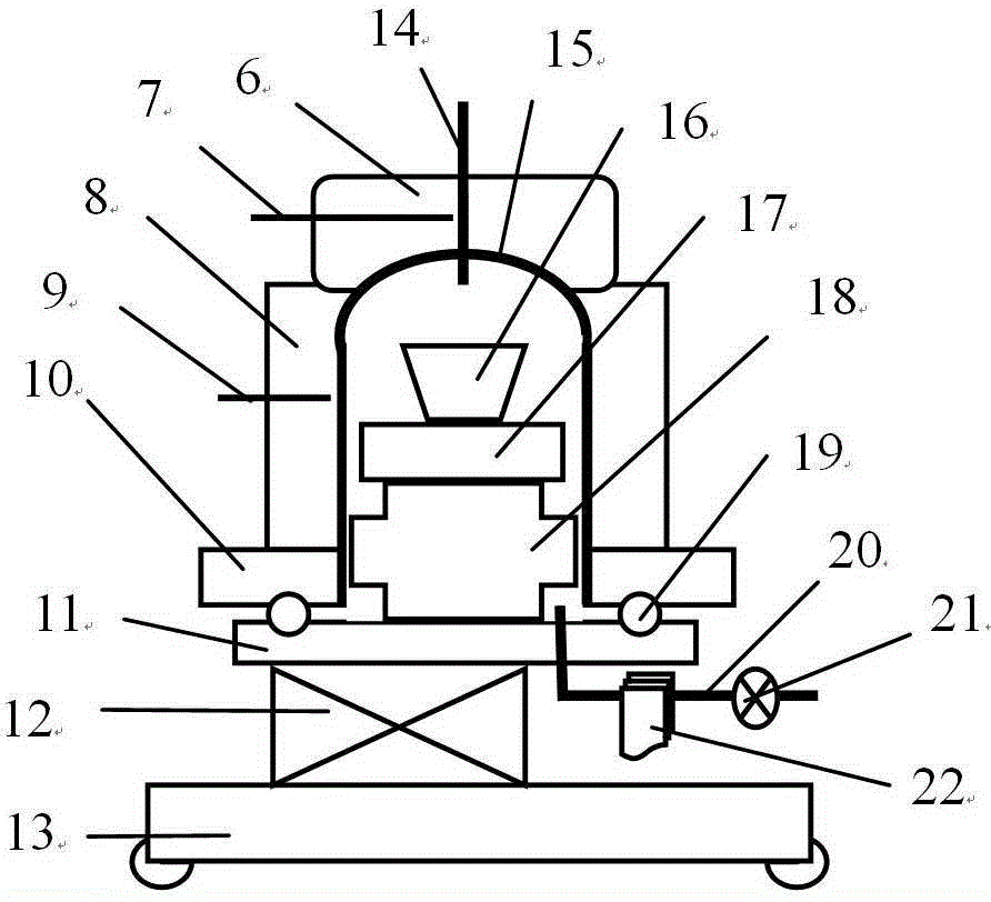Vertical na131i retort production device