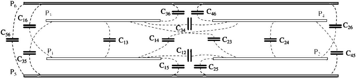 Six-pole plate applied to capacitive wireless charging system