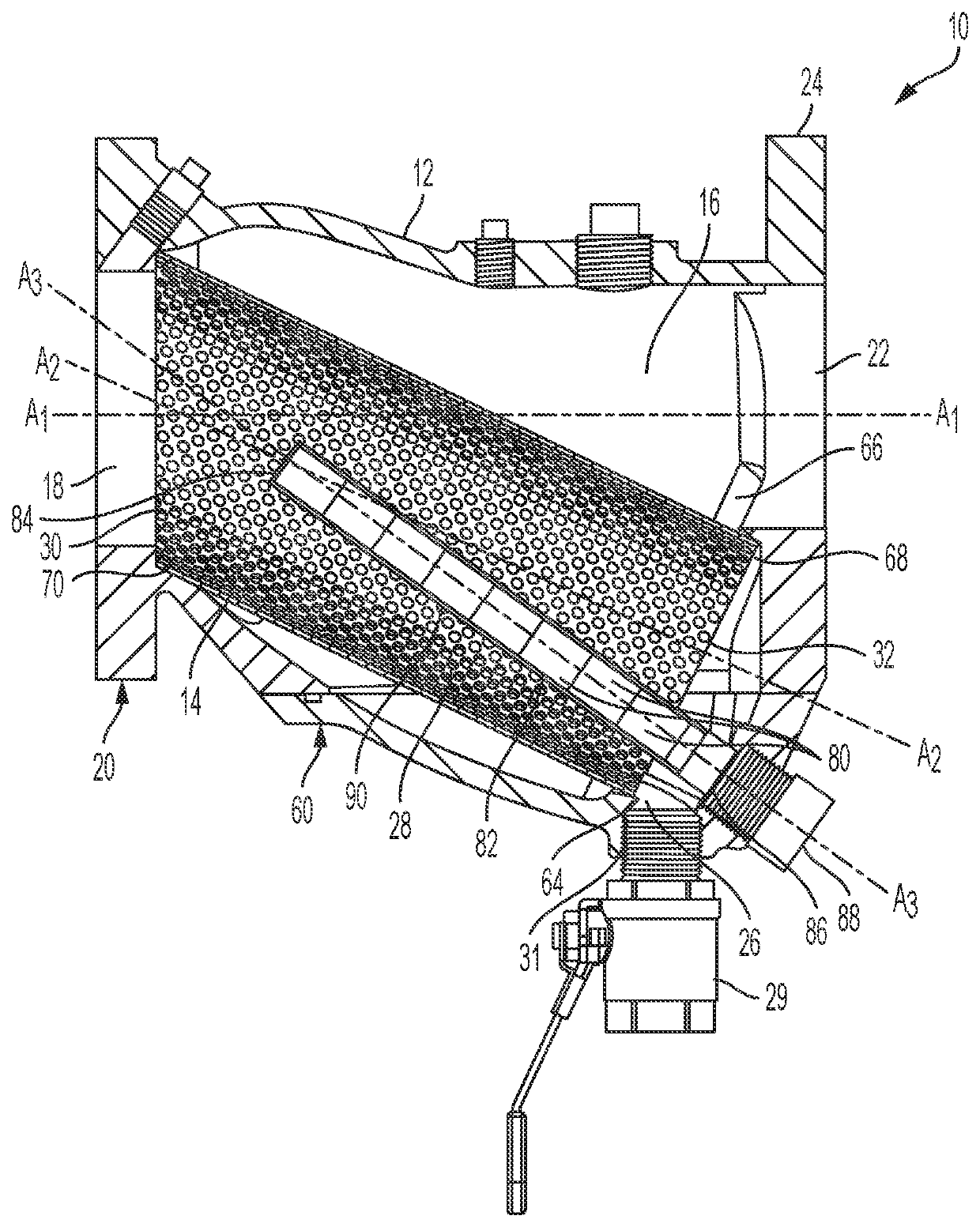 Pipeline strainer with magnetic insert
