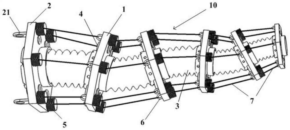A sma-driven multi-section bionic tail device
