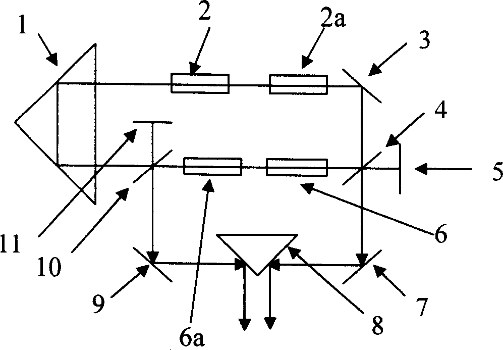 Ring traveling-wave cavity multi-output light beam coherence synthesizing device