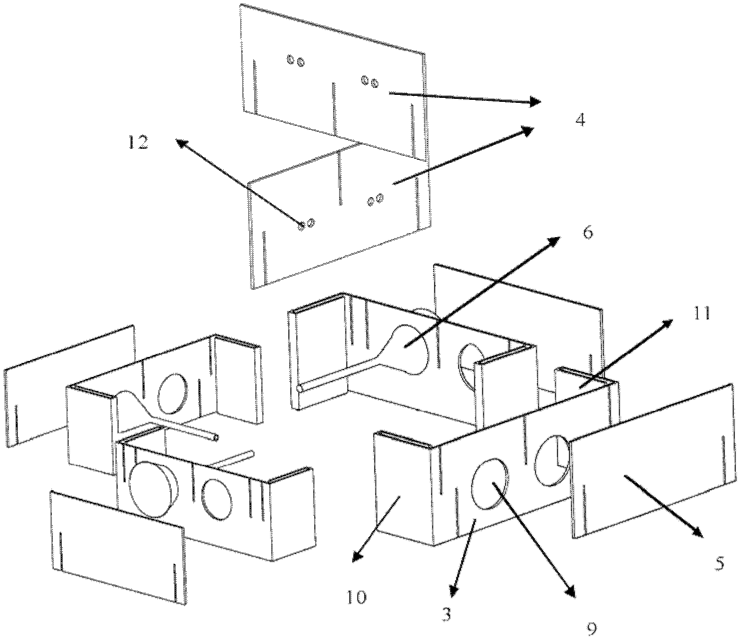 Transport packing device for long-stem glass funnels