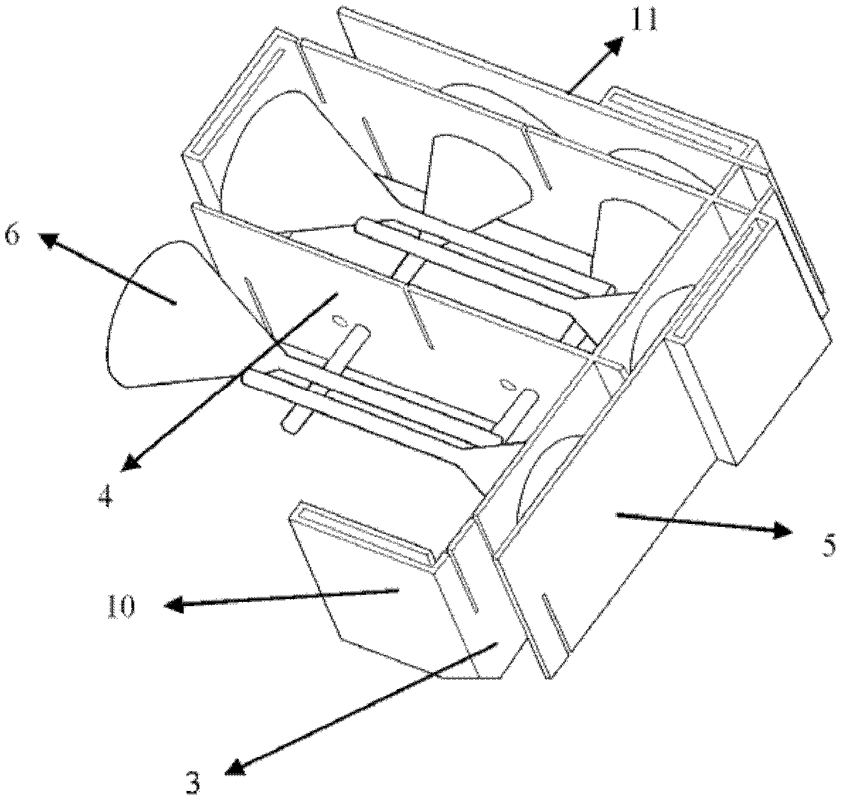 Transport packing device for long-stem glass funnels