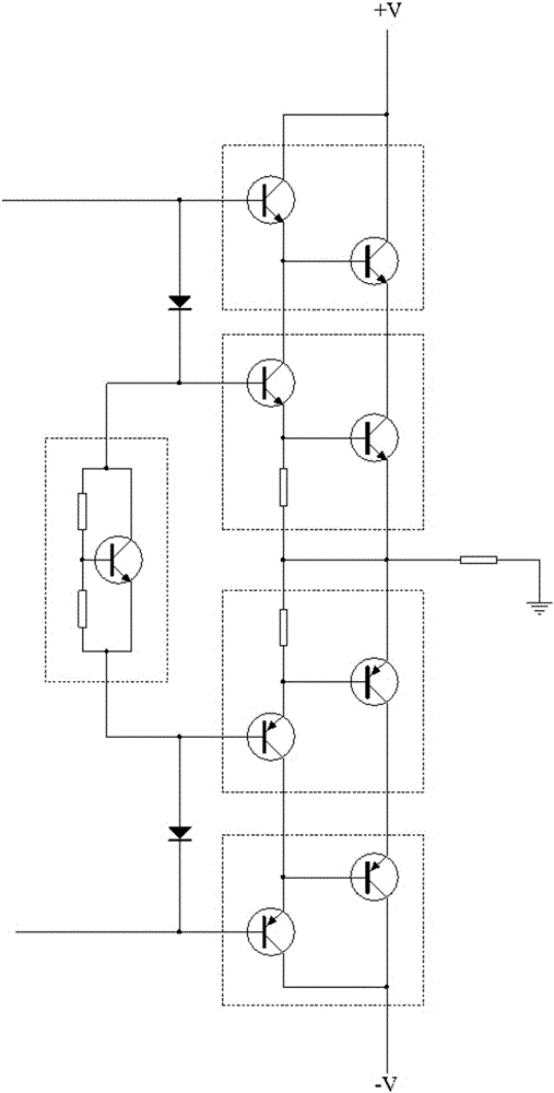 An output stage circuit of a power amplifier
