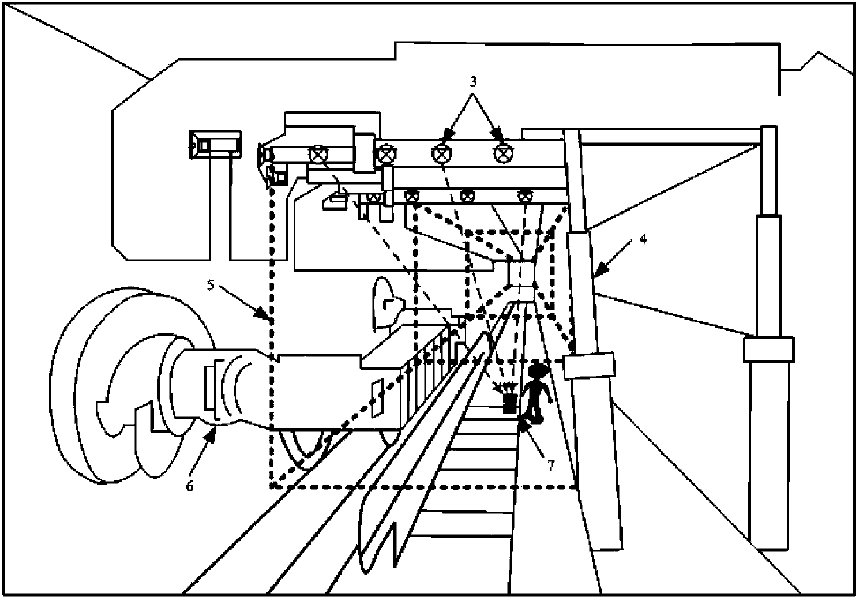 Method for arranging visible light communication distributed light sources of coal mine working face