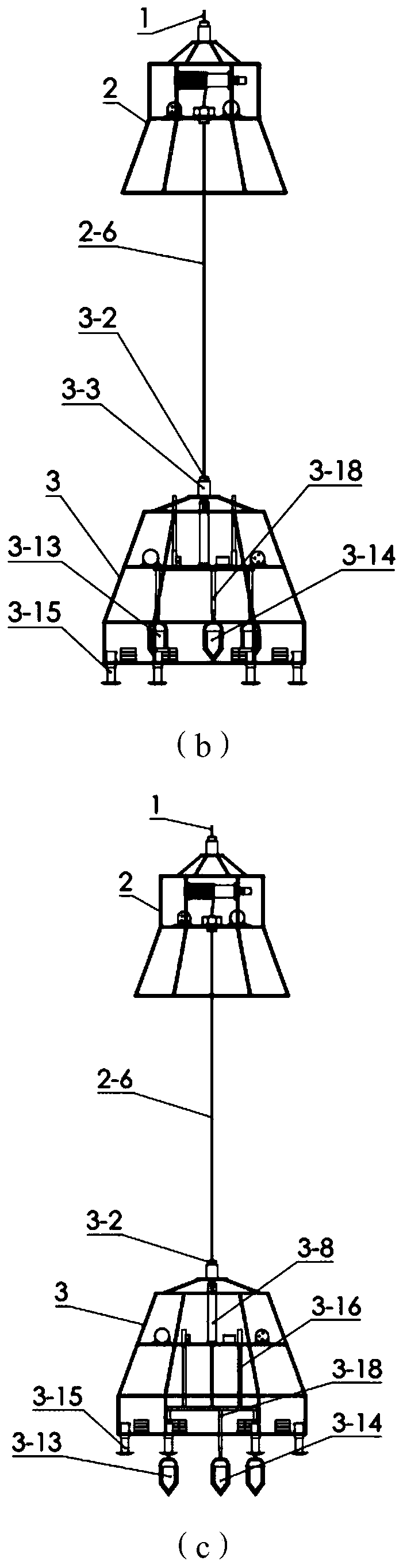 Seabed sediment in-situ acoustic characteristic test system and method