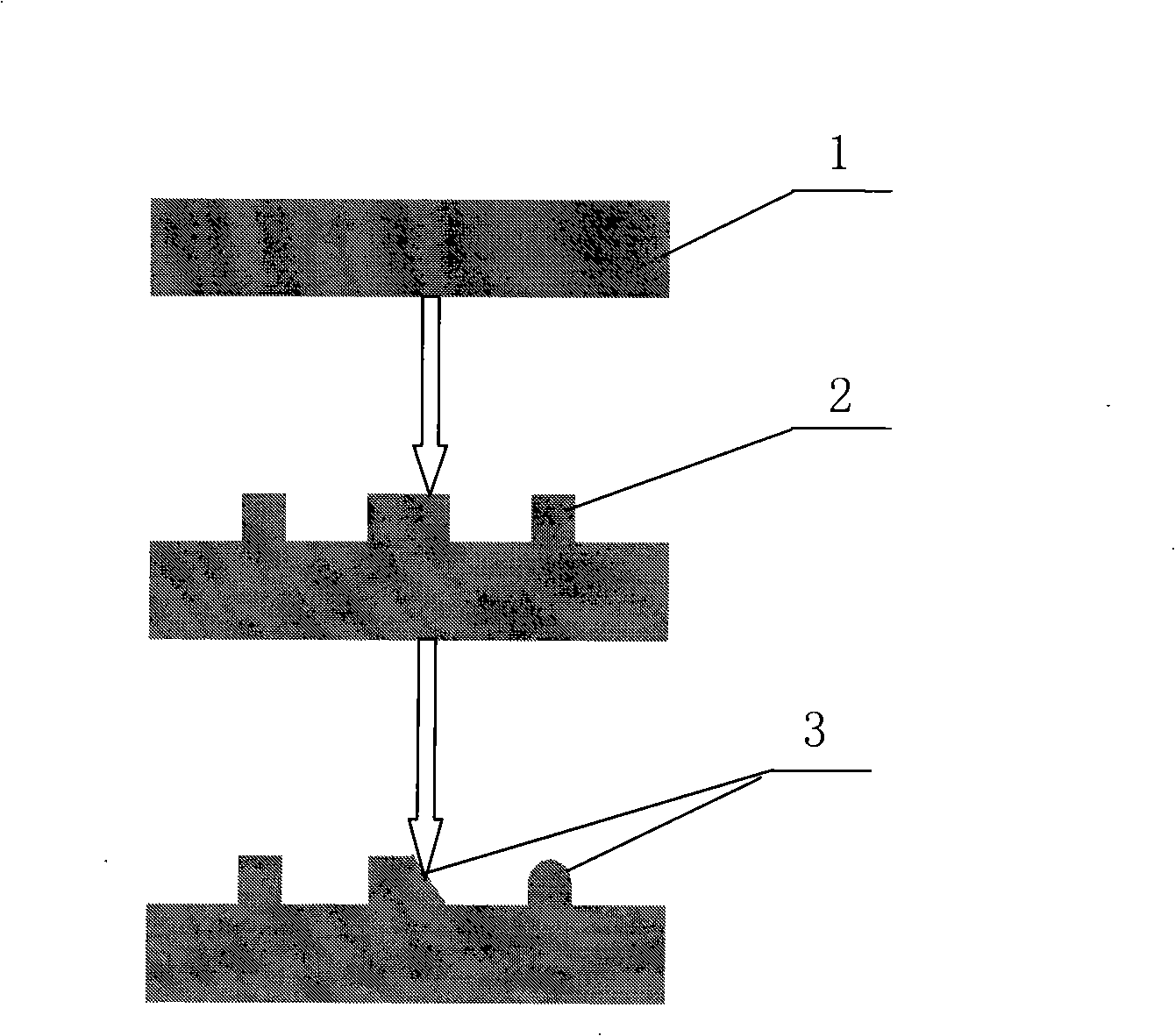 Composite method for processing metallic mold with partial three-dimensional microstructure