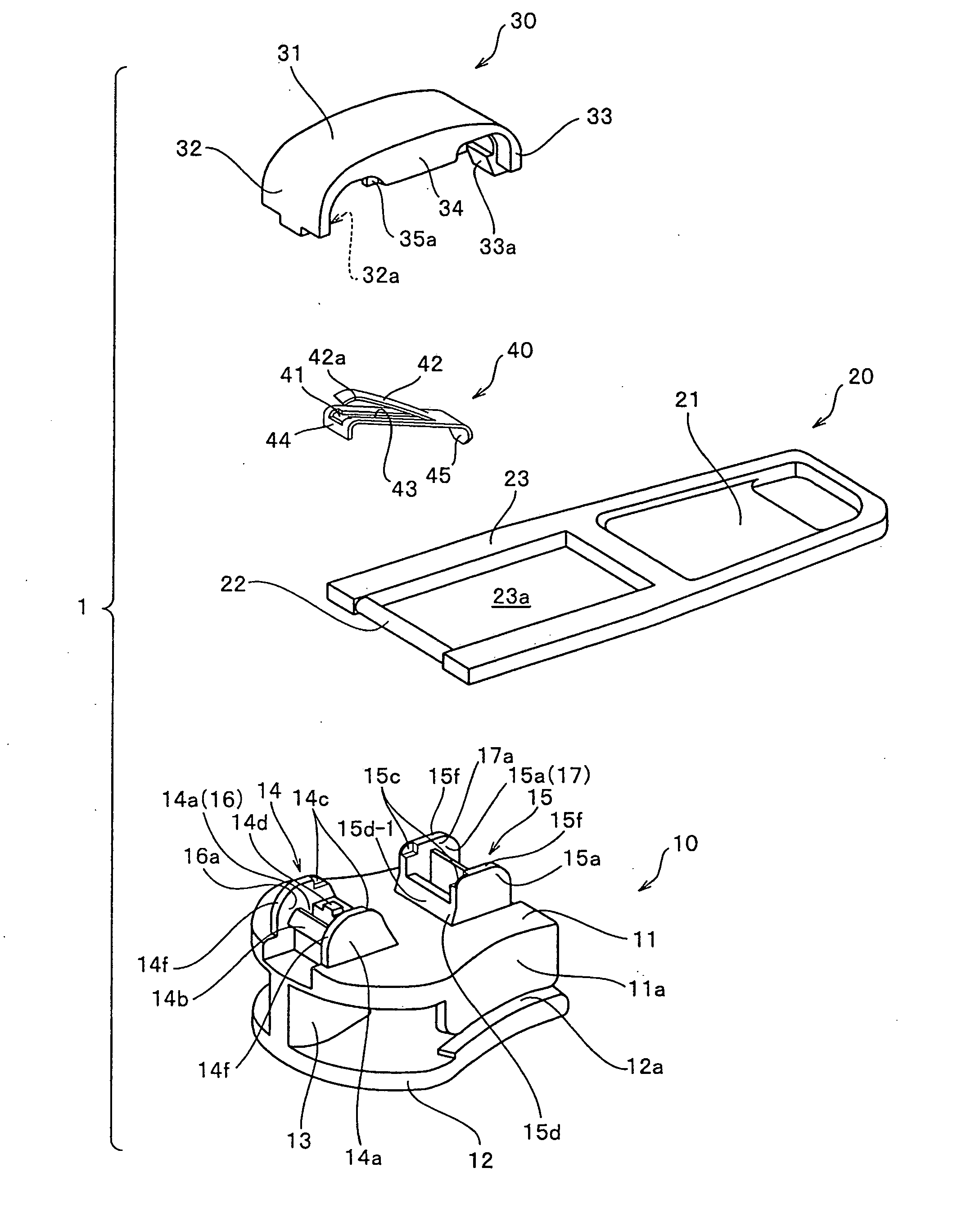 Slider for Slide Fastener with Automatic Stopper