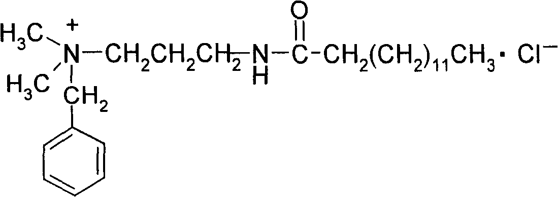 Method for synthesizing benzyldimethyl[3-(myristamide)propyl]ammonium chloride