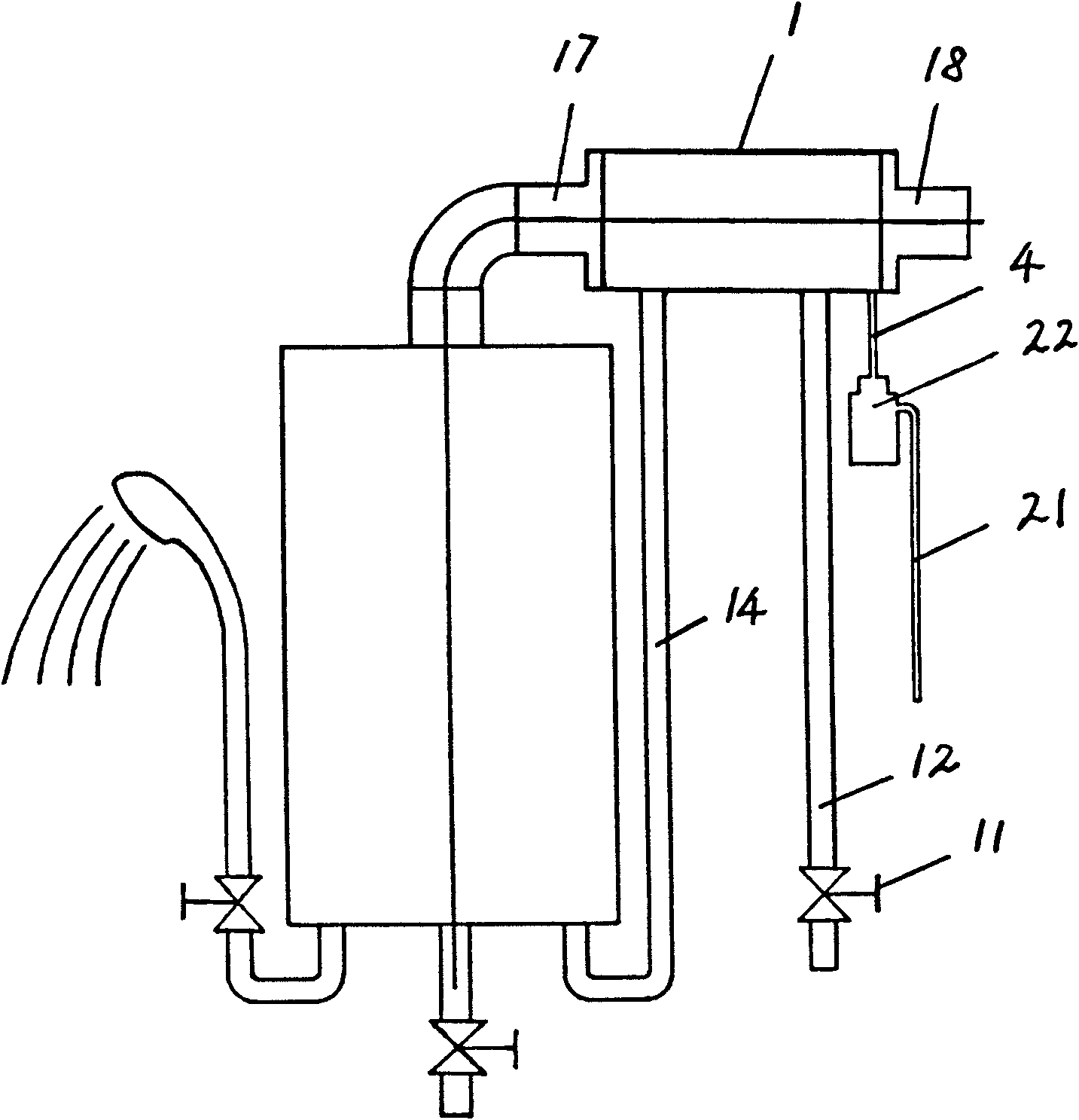 Flue thermal-arrest energy-saving device of domestic gas water heater