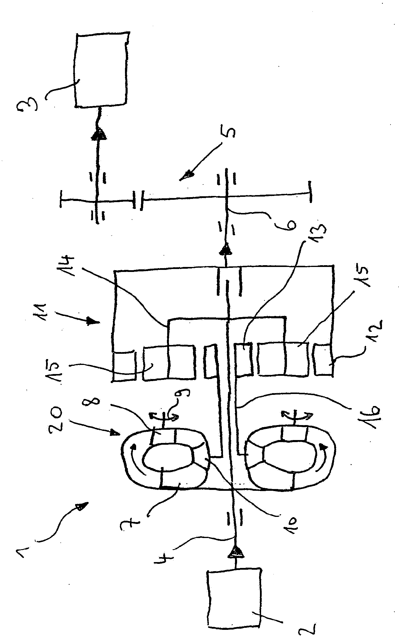 Device for transmitting force