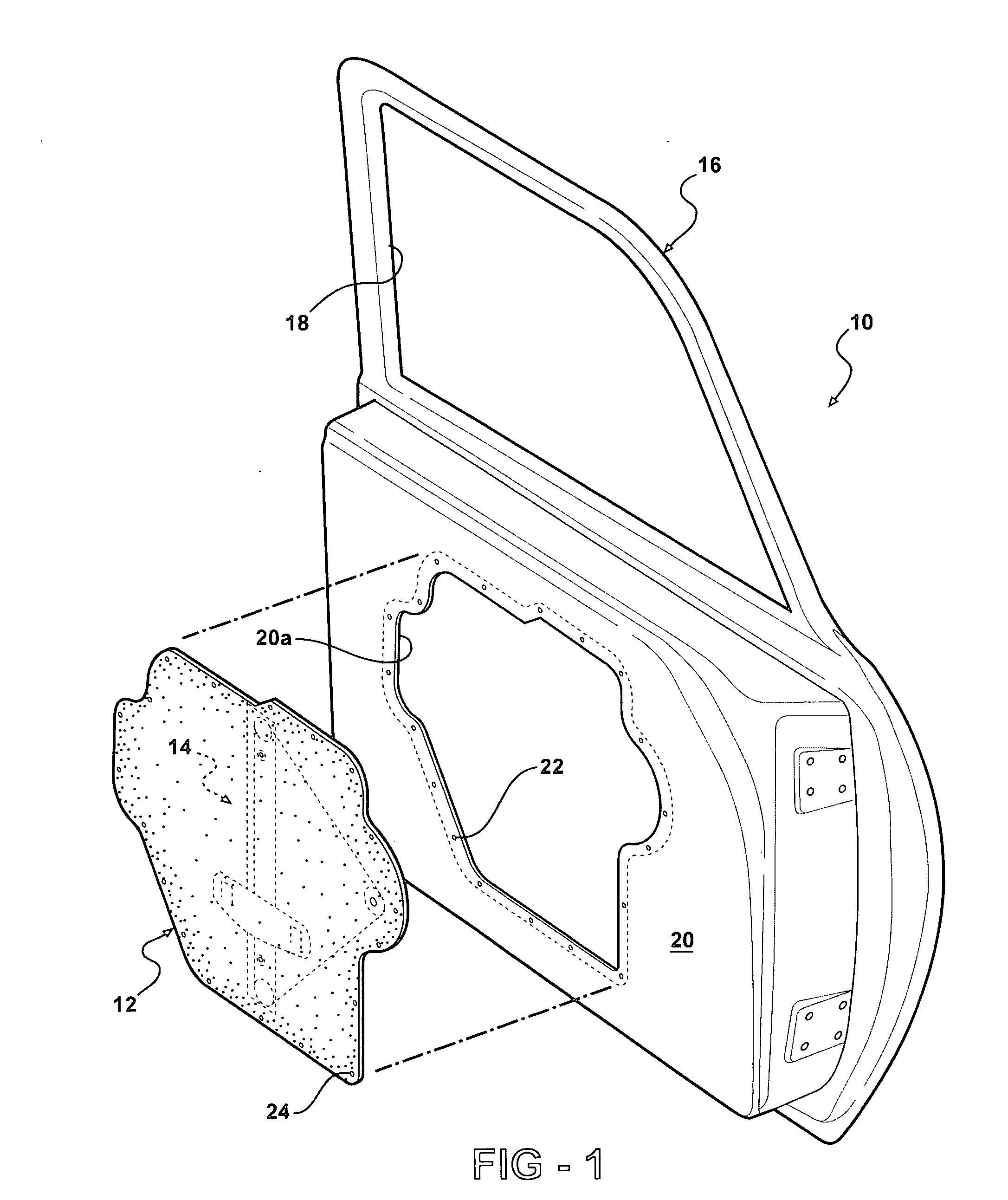Attachment of guide rail to door module plate