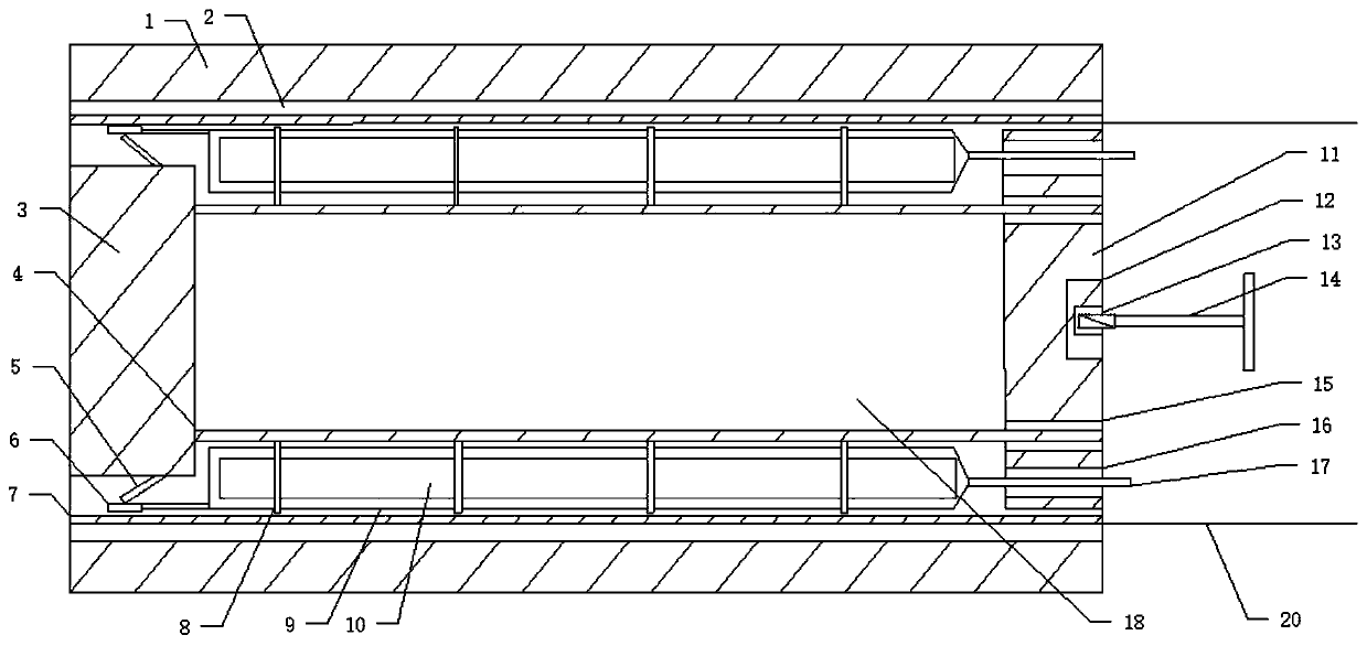 Building body pile hole automatic blocking module