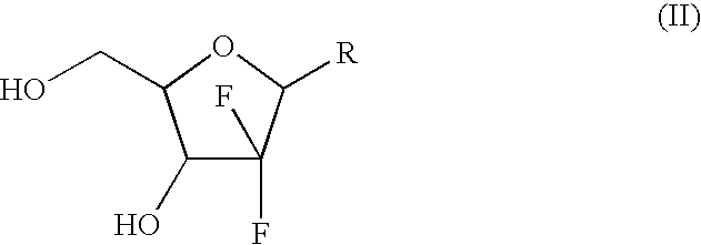 Intermediate and process for preparing of beta- anomer enriched 21-deoxy,21,21-difluoro-D-ribofuranosyl nucleosides