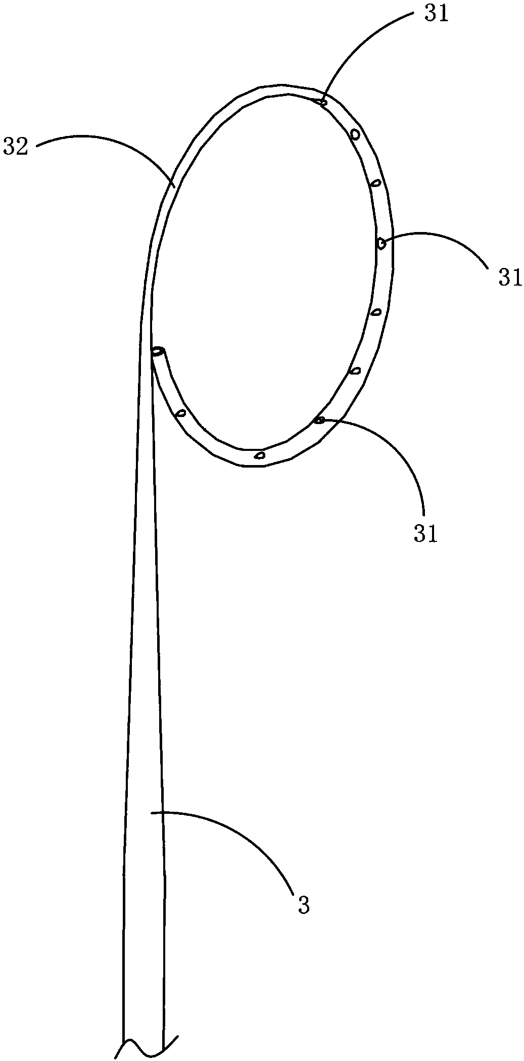 Pigtail-shaped peritoneal double-sleeve drainage catheter