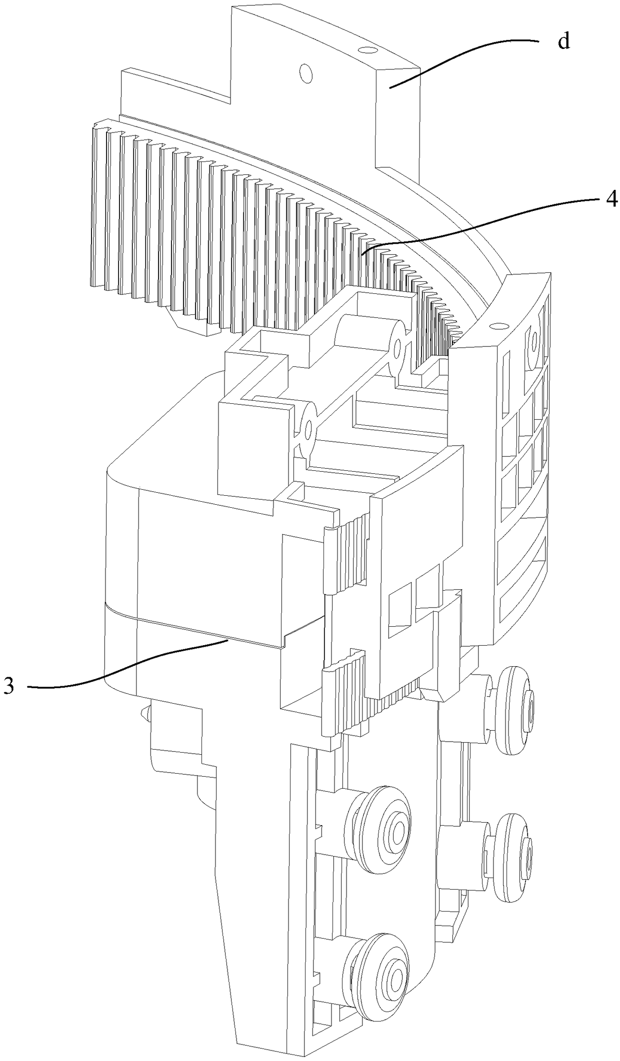 Moving door mechanism and air conditioning device