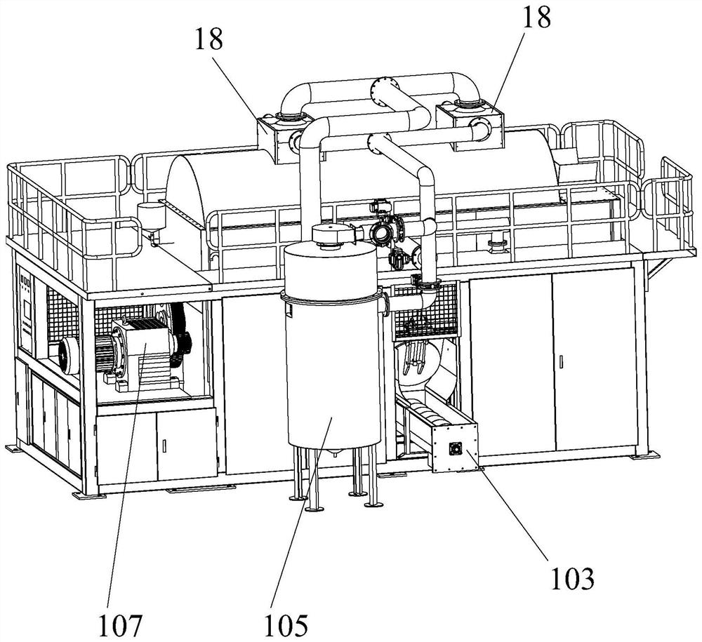 Efficient energy-saving fermentation treatment device