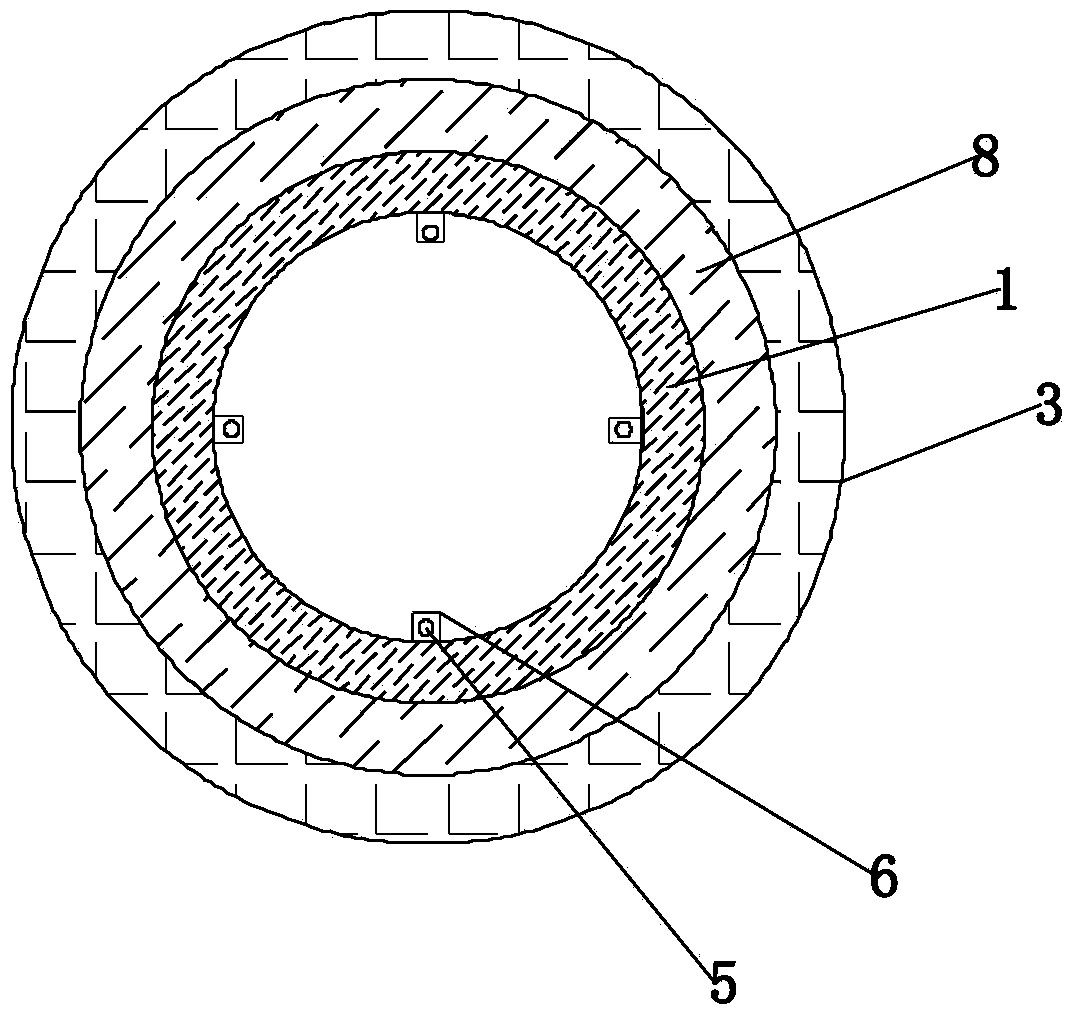 Round jacking pipe correction adjusting pipe