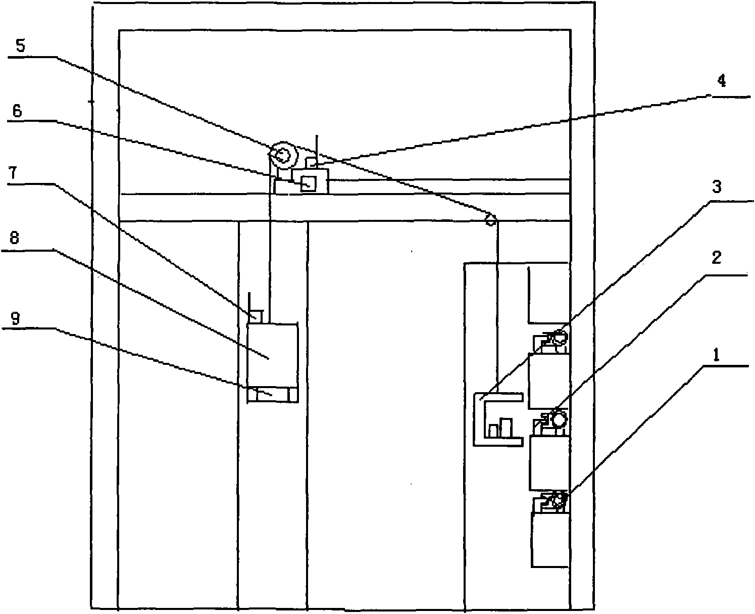 Elevator of variable counterweight