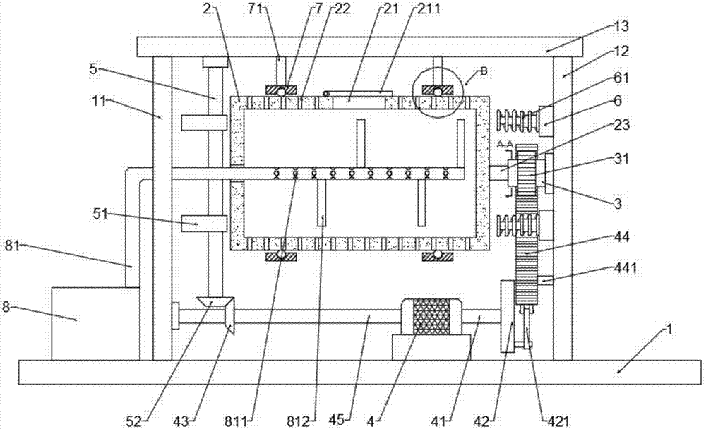 Forward and reverse rotation drum type grain drying device