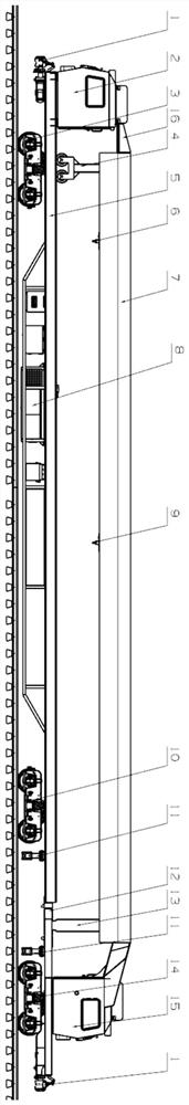 Movable railway comprehensive operation vehicle and operation method