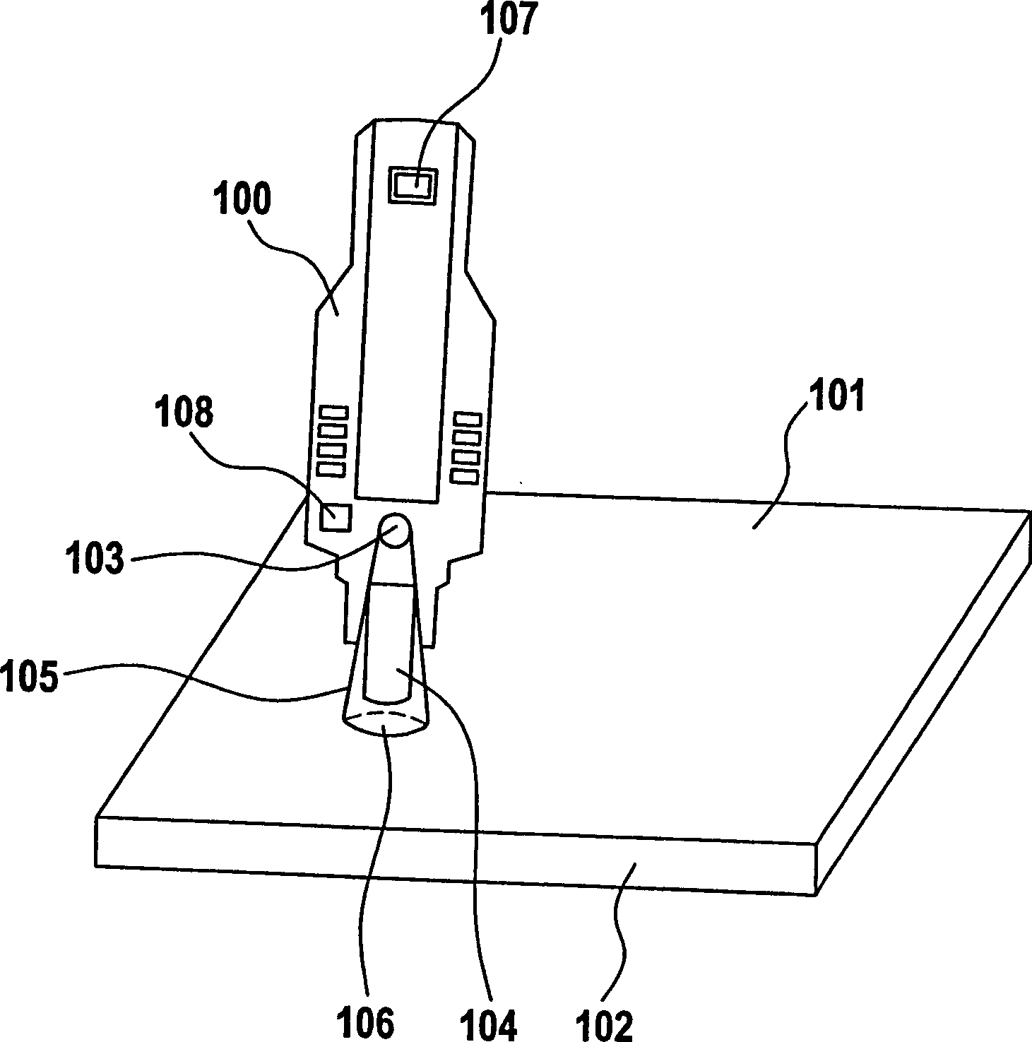 Staple gun with light source